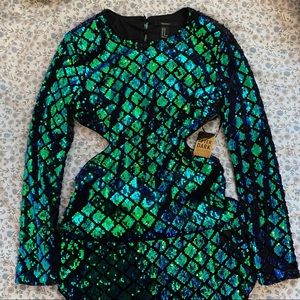 Multi color sequin dress
